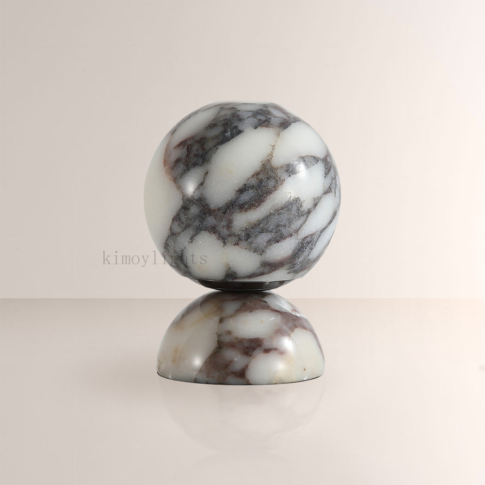 AuraVessel Sphere Dome Marble Accent Lamp