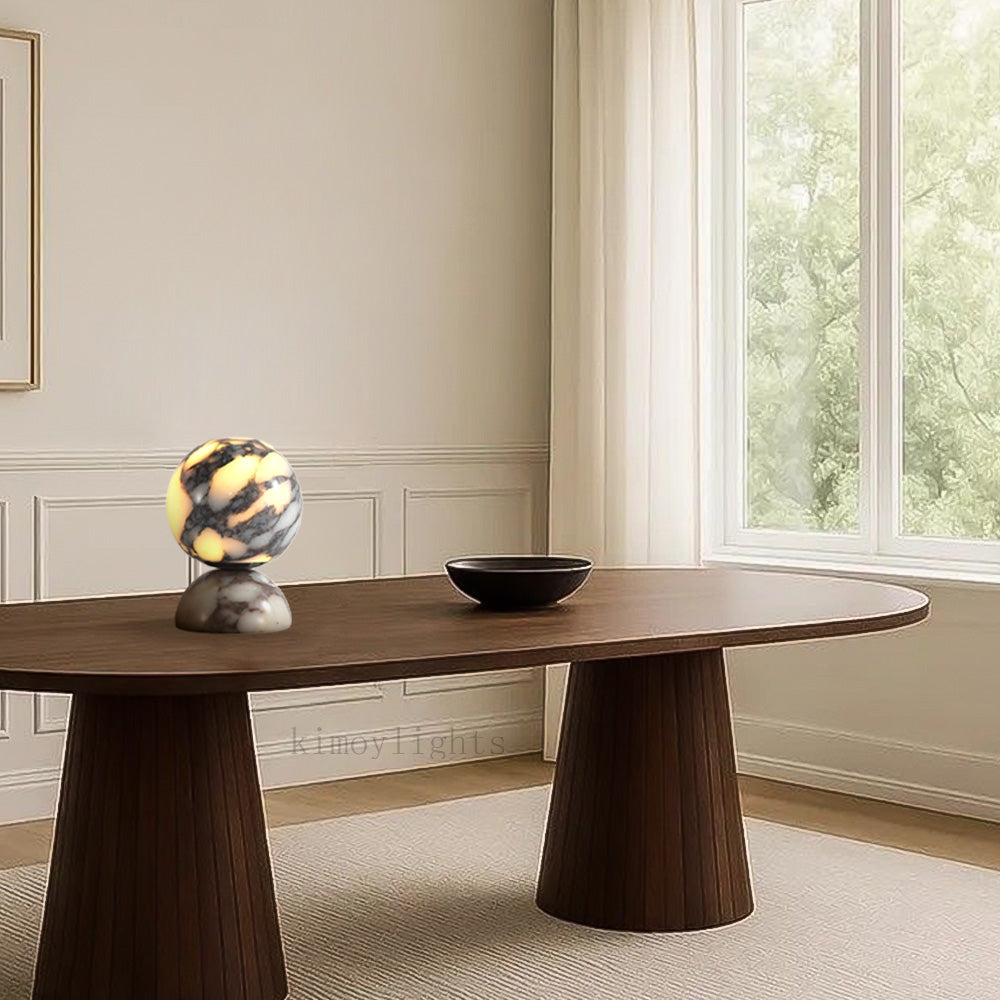 AuraVessel Sphere Dome Marble Accent Lamp