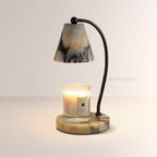 AuraVessel Stone-Tone Tapered Shade Table Lamp
