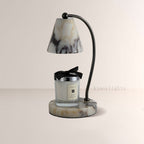 AuraVessel Stone-Tone Tapered Shade Table Lamp
