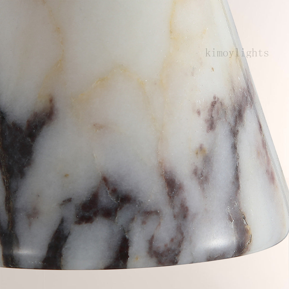 AuraVessel Stone-Tone Tapered Shade Table Lamp