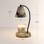 AuraVessel Stone-Tone Tapered Shade Table Lamp
