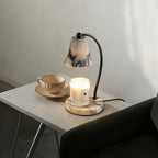 AuraVessel Stone-Tone Tapered Shade Table Lamp