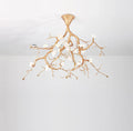 Aurelia Golden Branch & Porcelain Bloom Chandelier