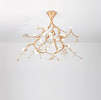 Aurelia Golden Branch & Porcelain Bloom Chandelier