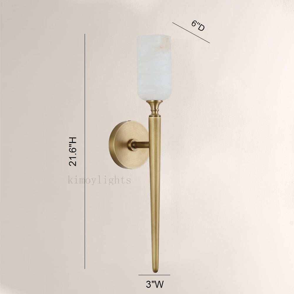 Axis Alabaster 1 Light Wall Sconce 21.6H