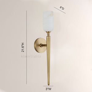 Axis Alabaster 1 Light Wall Sconce 21.6H