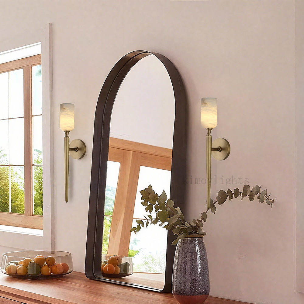 Axis Alabaster 1 Light Wall Sconce 21.6H