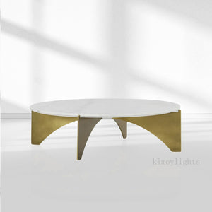 Baleno Marble and Brass Coffee Table