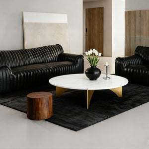 Baleno Marble and Brass Coffee Table