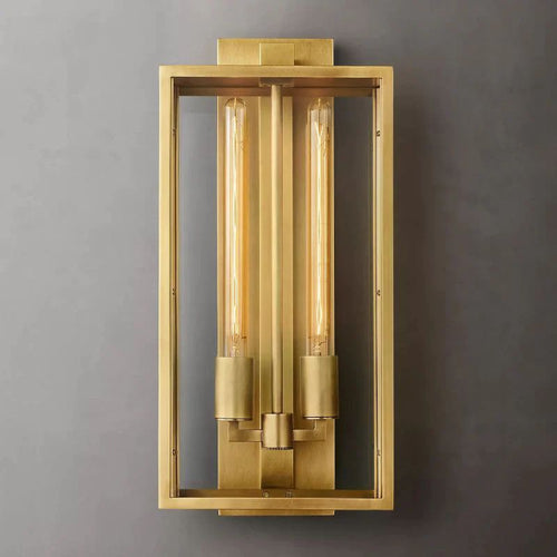 Beckman Outdoor Square Lantern Wall Sconce 28"