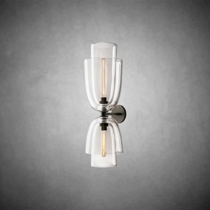 Blon Clear Glass Cloche Grand Sconce