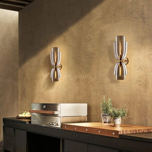 Blon Clear Glass Cloche Grand Sconce