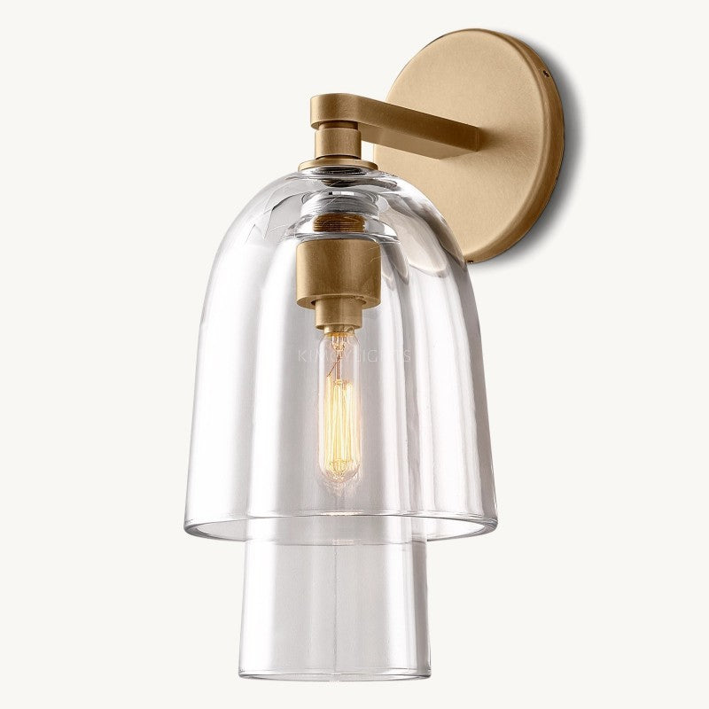 Blon Clear Glass Flute Sconce