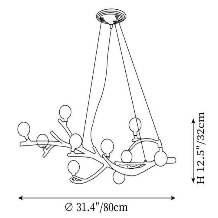 Boho Tree Branch Modern Chandelier - kimoylights
