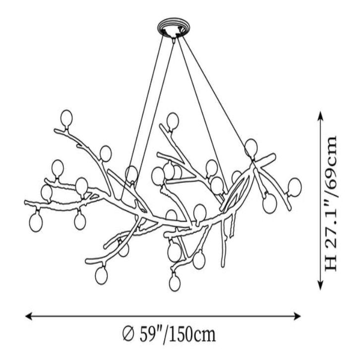 Boho Tree Branch Modern Chandelier - kimoylights