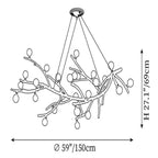 Boho Tree Branch Modern Chandelier - kimoylights