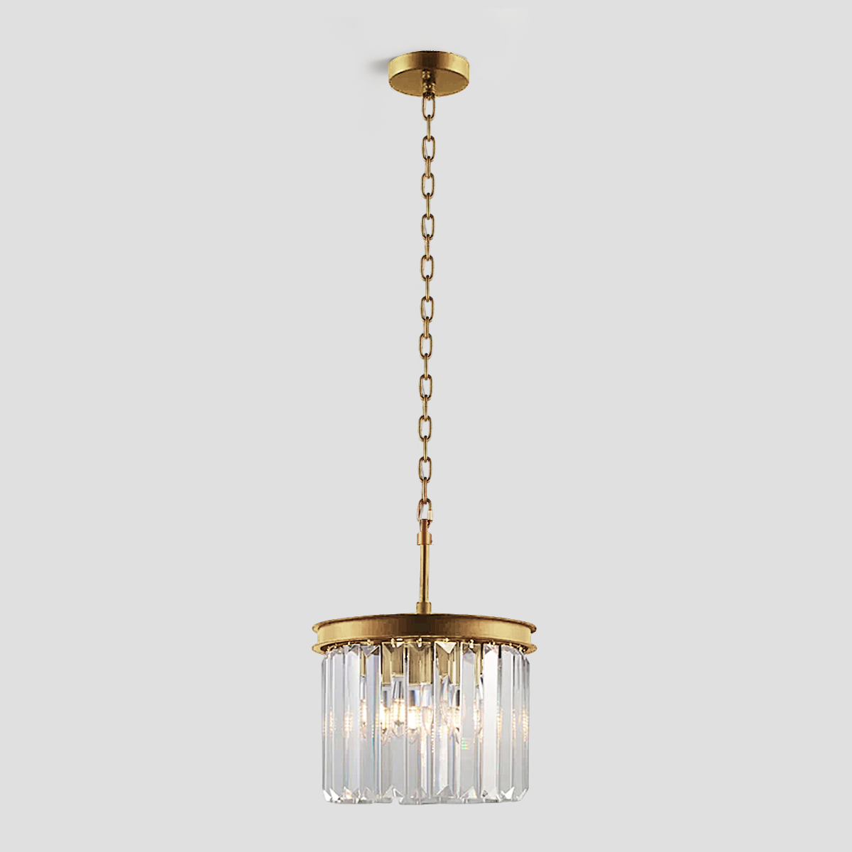 1920s Olion Crystal Round Pendant