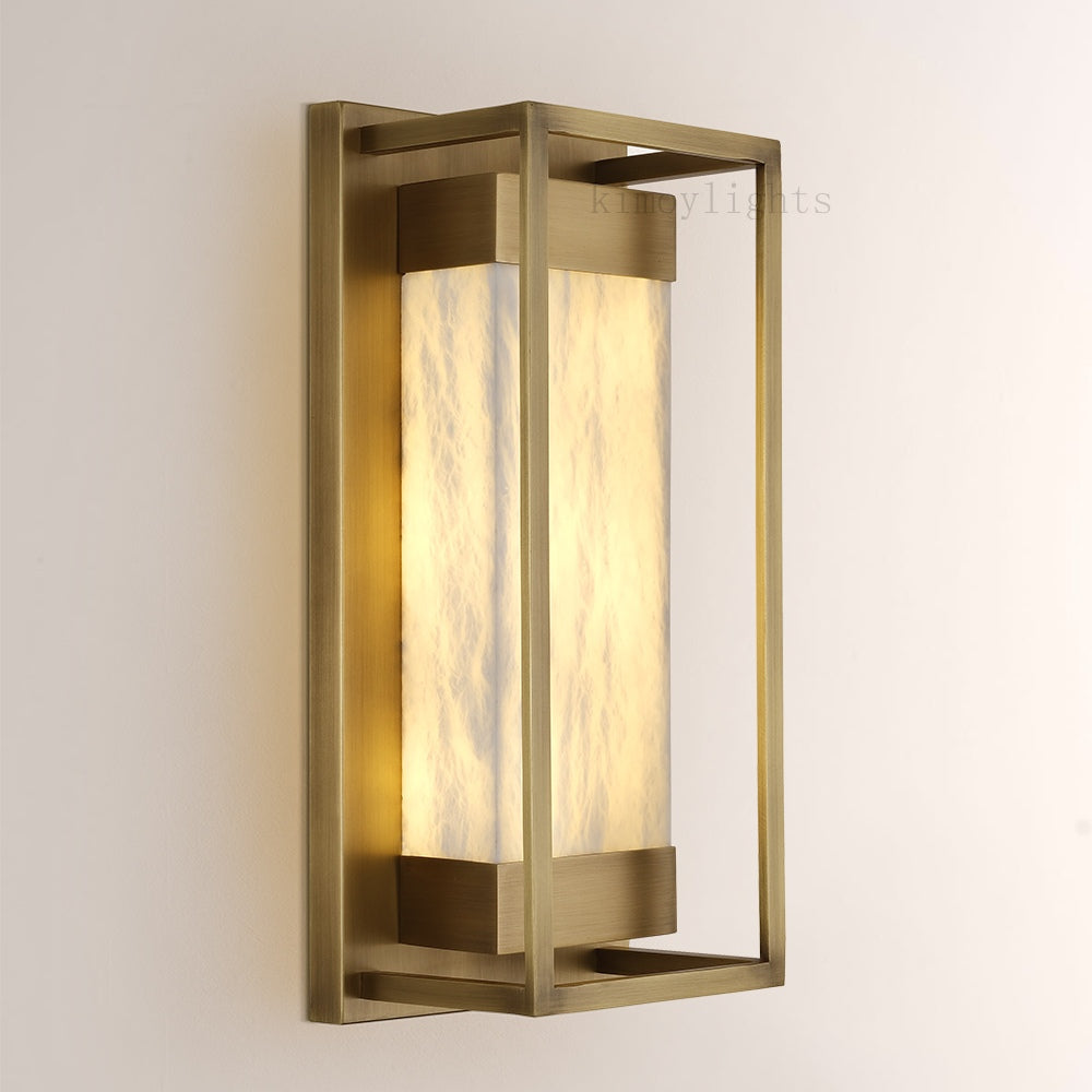 Bravura Alabaster Wall Sconce 15.7H