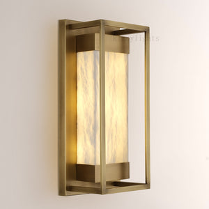 Bravura Alabaster Wall Sconce 15.7H