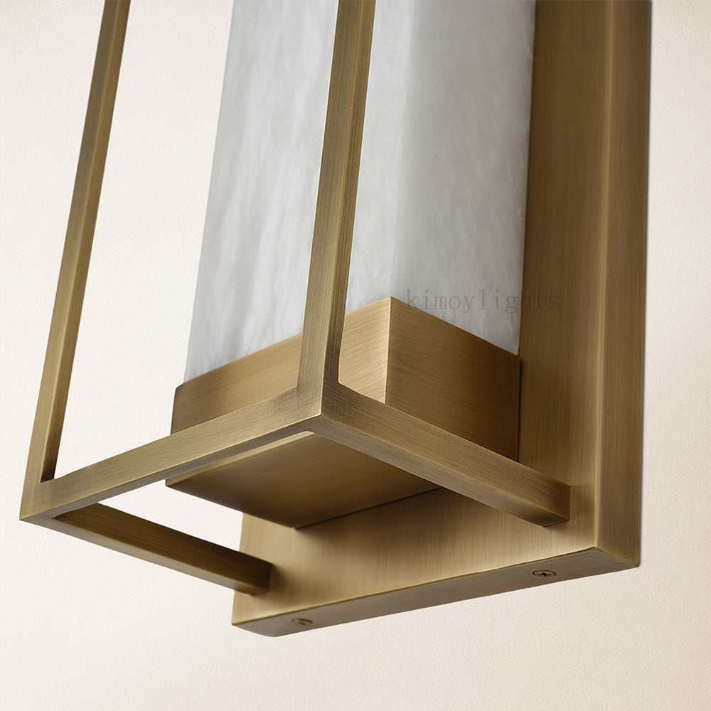 Bravura Alabaster Wall Sconce 15.7H