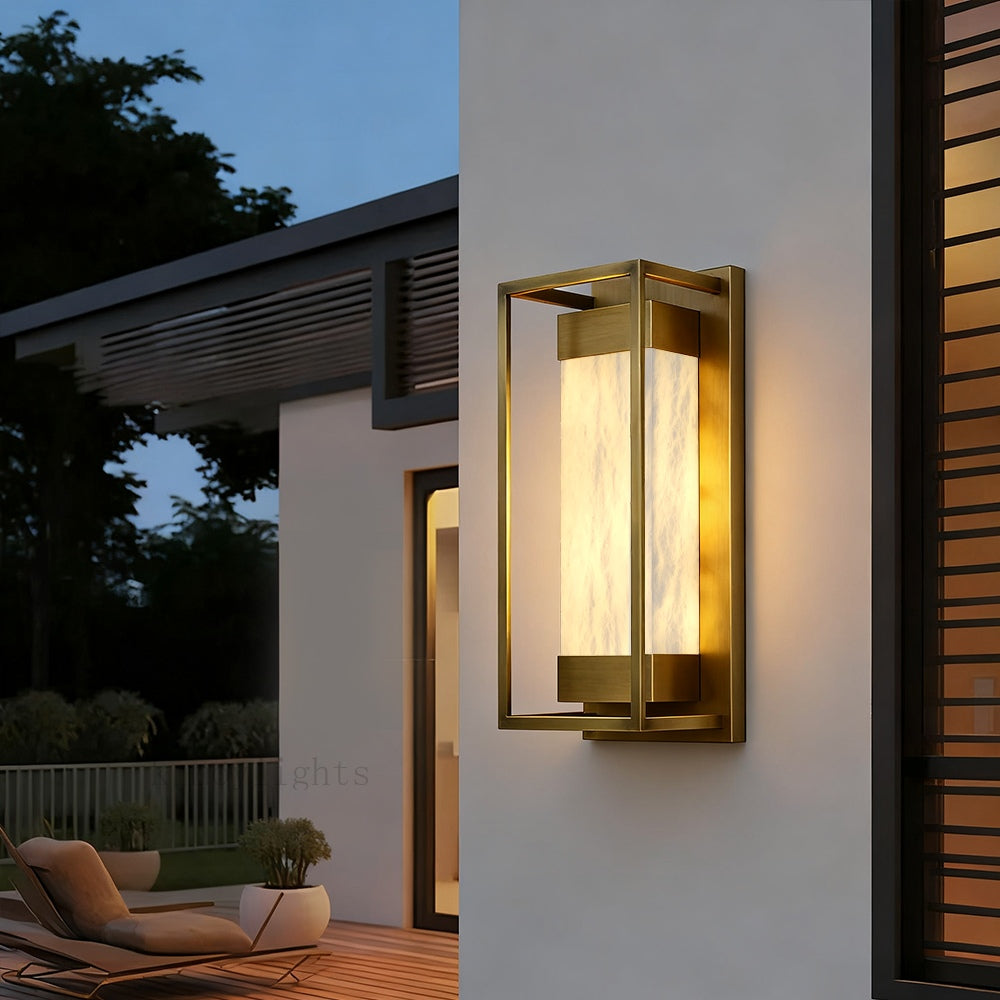 Bravura Alabaster Wall Sconce 15.7H