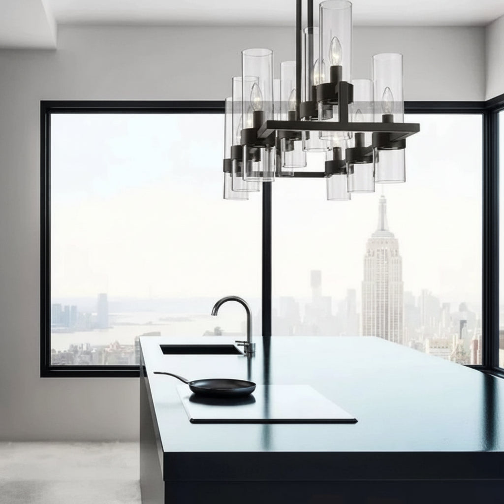 Bria Art Rectangle Chandelier - kimoylights