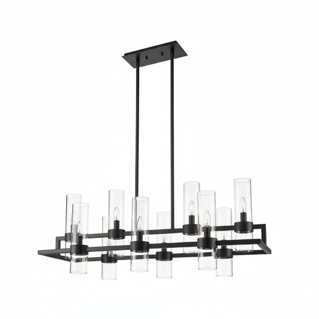 Bria Art Rectangle Chandelier -kimoylights