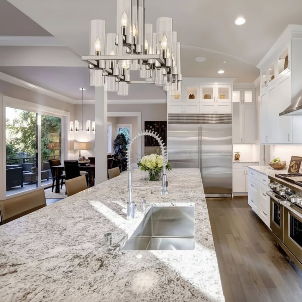 Bria Art Rectangle Chandelier - kimoylights