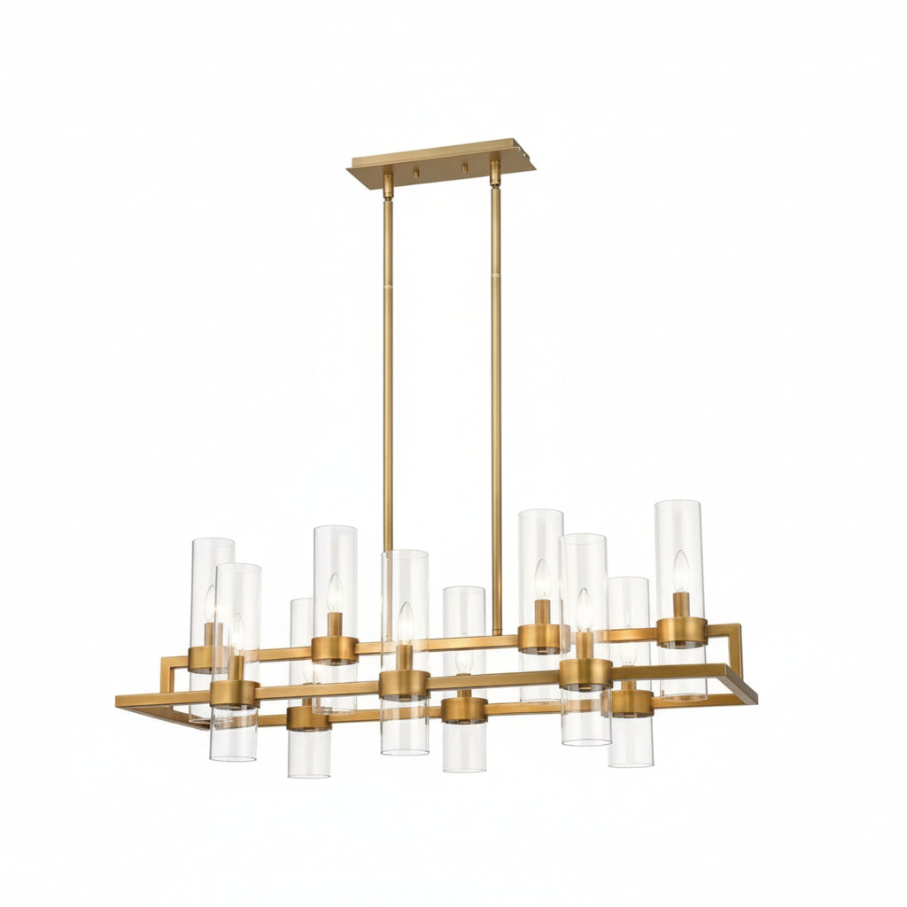Bria Art Rectangle Chandelier - kimoylights
