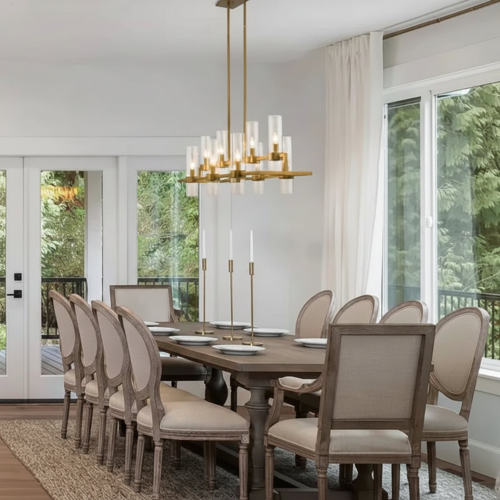 Bria Art Rectangle Chandelier - kimoylights
