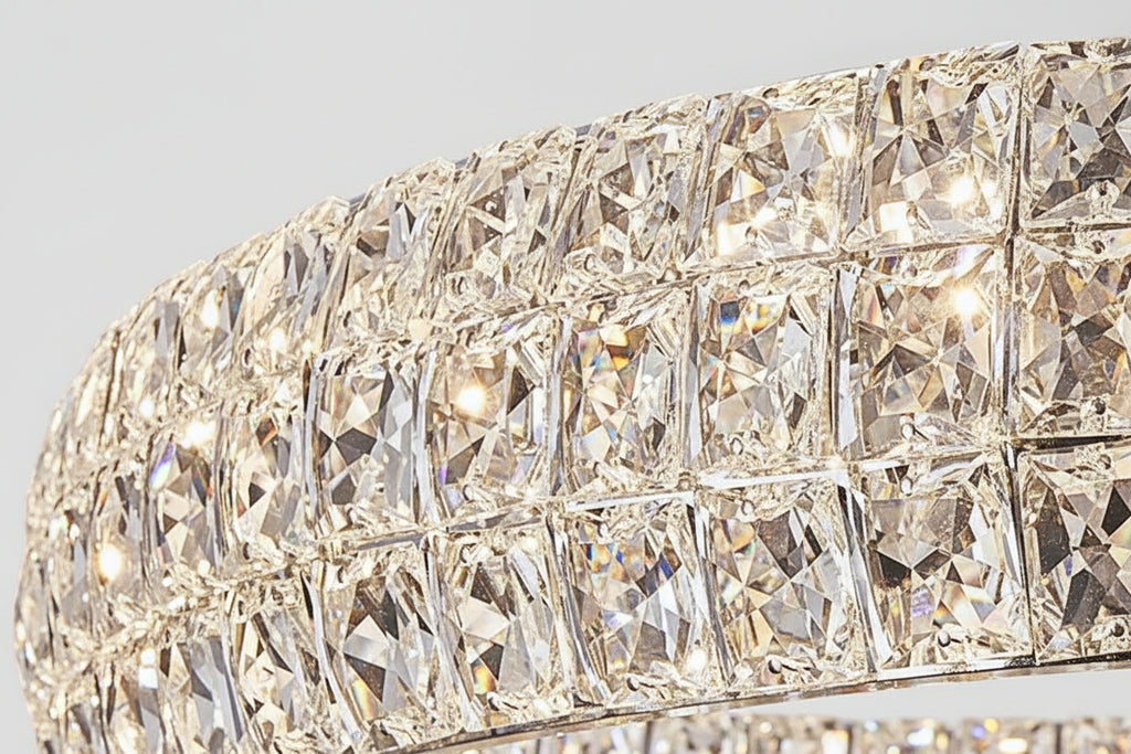 Brilliant Round Crystal Multi-Ring Chandelier-kimoylights