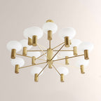 Broad Two-Layer Round Chandelier