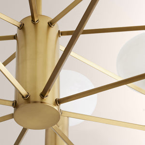Broad Two-Layer Round Chandelier