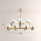 Broad Two-Layer Round Chandelier