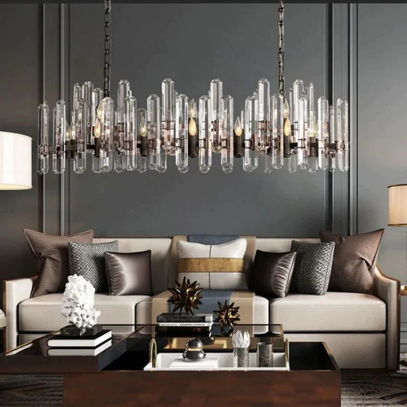 Brous Prism Linear Chandelier 72"