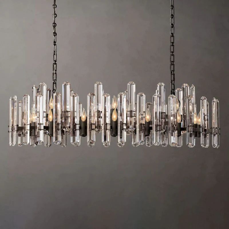 Brous Prism Linear Chandelier 54"