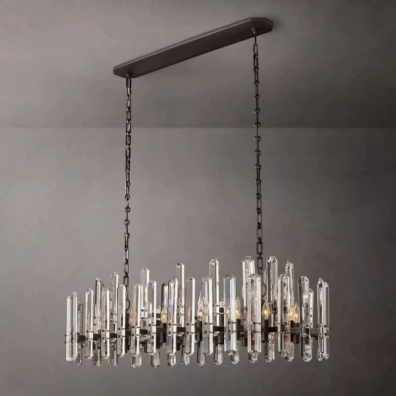 Brous Prism Linear Chandelier 54"