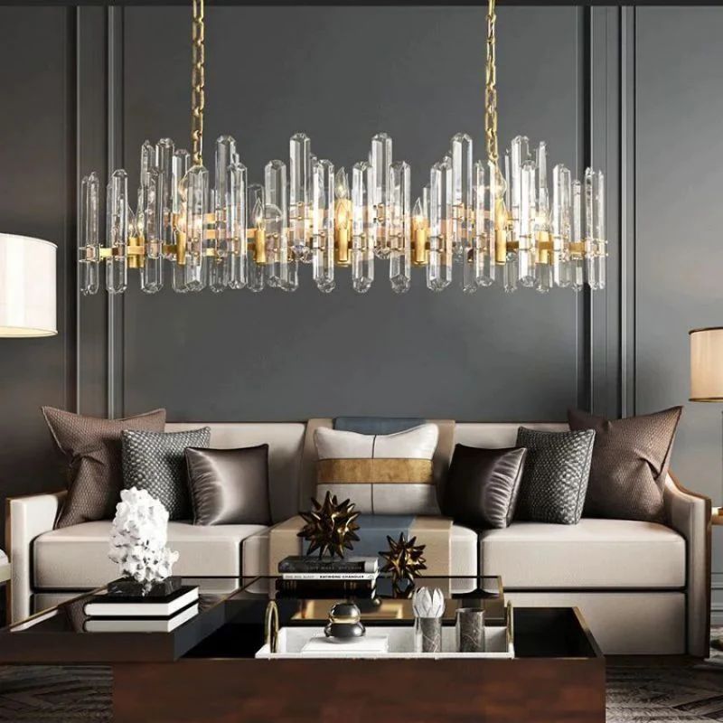 Brous Prism Linear Chandelier 72"