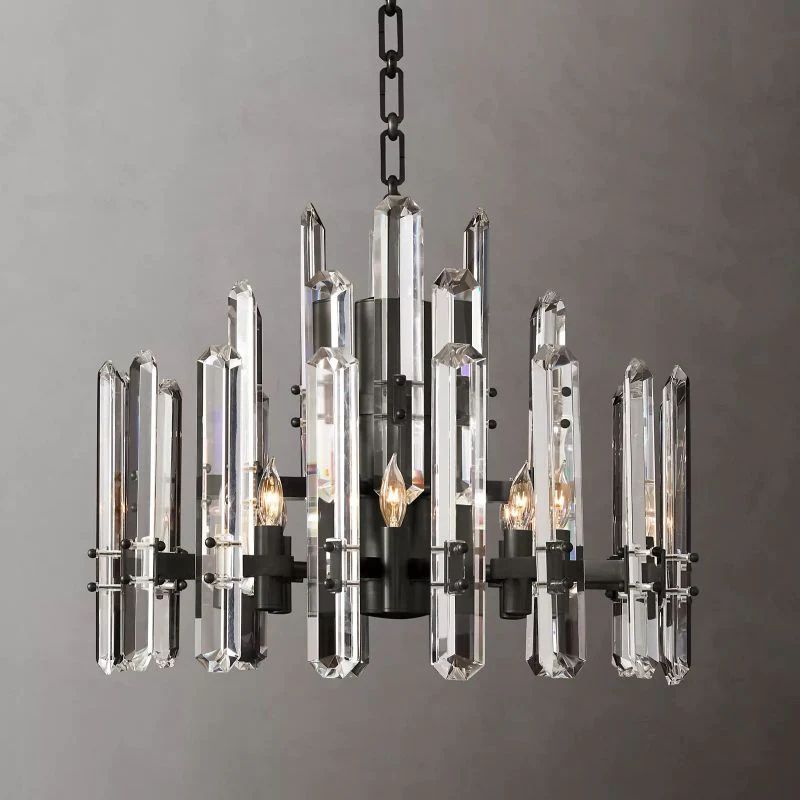 Brous Prism Round Chandelier 24"