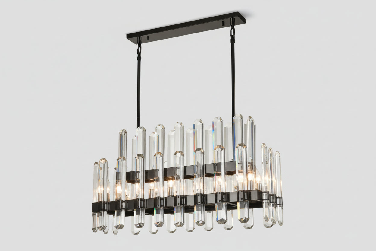 Browning Prism 28-Light Square Chandelier -kimoylights
