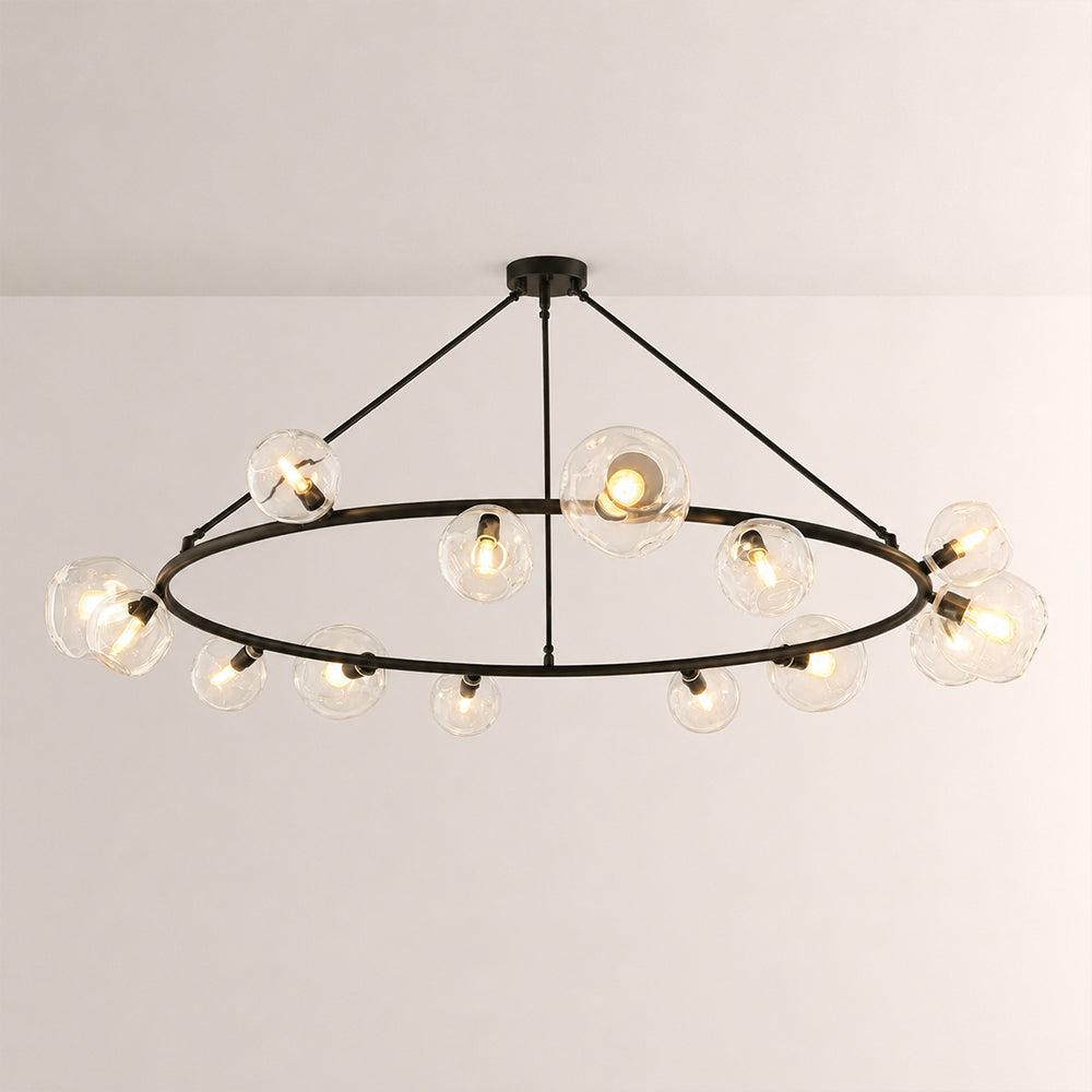 Bubora Clear Glass Round Chandelier