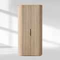 Byron Reeded White Oak Tall Cabinet