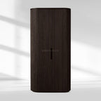Byron Reeded White Oak Tall Cabinet
