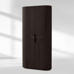 Byron Reeded White Oak Tall Cabinet
