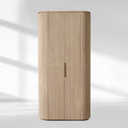 Byron Reeded White Oak Tall Cabinet