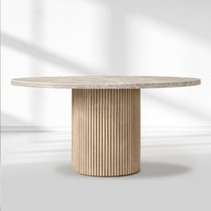 Byron Emperador Round Modern Dining Table