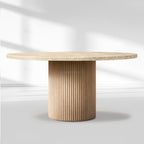 Byron Emperador Round Modern Dining Table