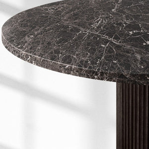 Byron Emperador Round Modern Dining Table