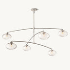 Cabrette Clear Glass Mobile Round Chandelier